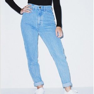 AA Frayed  legs high waist mom jeans